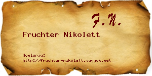 Fruchter Nikolett névjegykártya